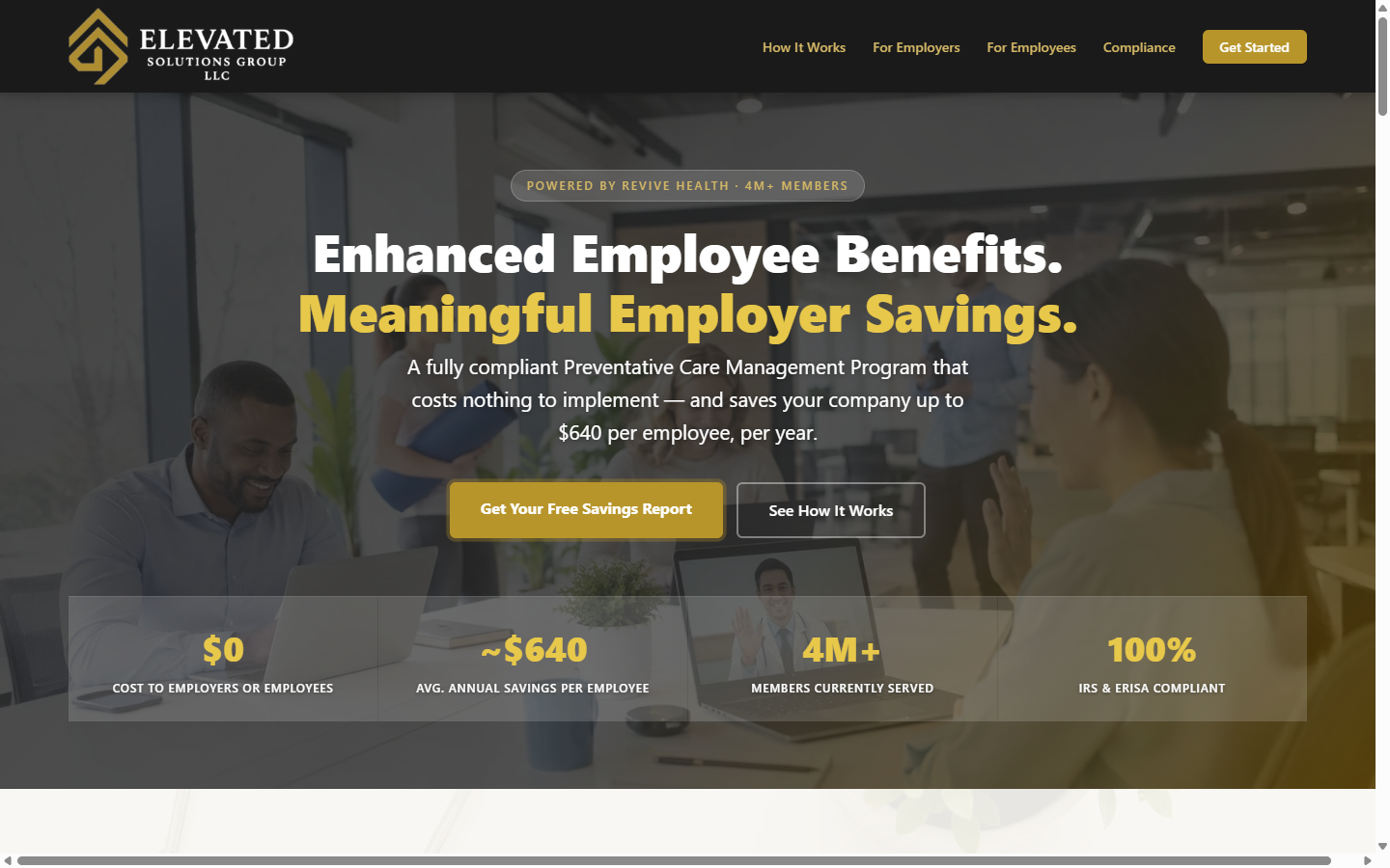 Elevated Solutions Group — desktop design