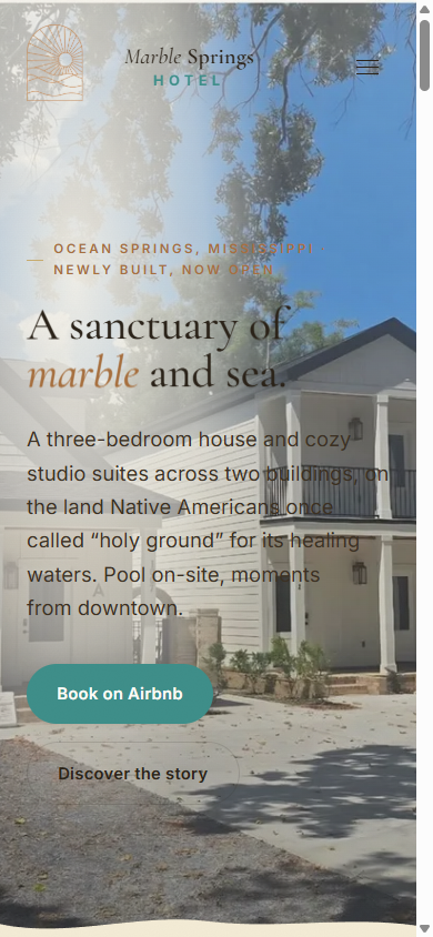 The Marble Springs Hotel — mobile view