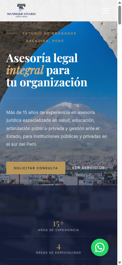Manrique Linares Abogados — mobile view
